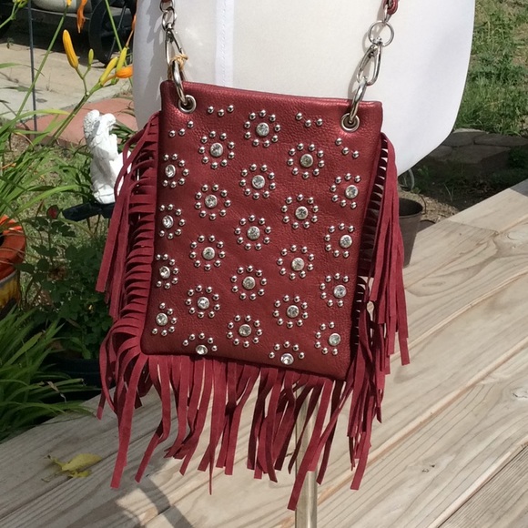 Crossbody Fringed Blinged  Purse - Picture 2 of 8